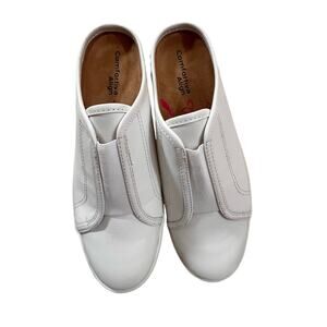 Comfortiva Sz 8.5/Euro 40 White Leather Slide "Tolah" New with Box